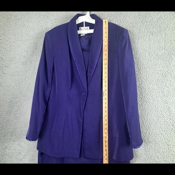 GMI Skirt Suit Womens 18W Plus Size Purple One Button Lined Stretch - Picture 3 of 16
